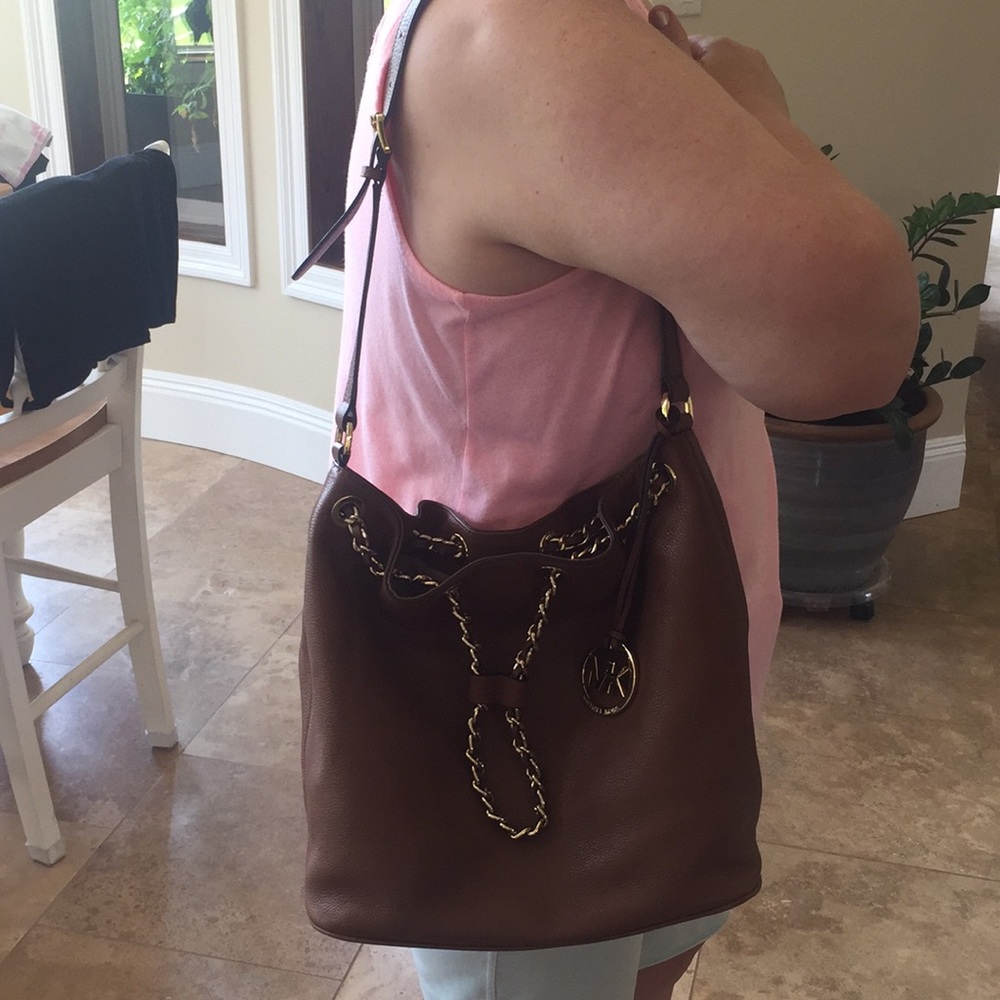 Michael Kors Frankie Large Drawstring Shoulder Bag - image 1